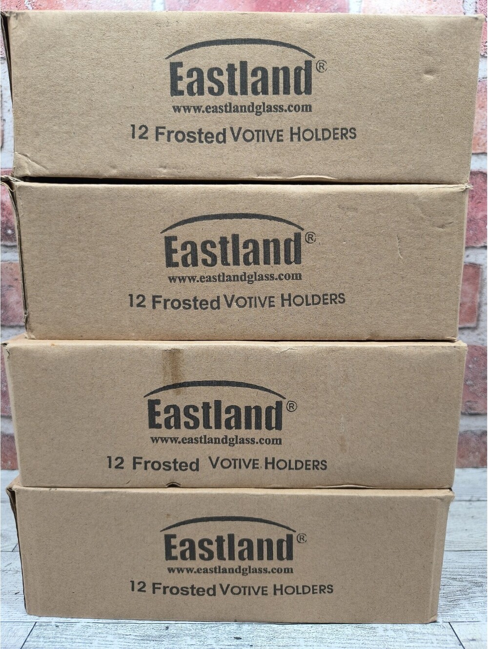 Eastland Glass Frosted Votive Holders 3 Sets (12) 1 Partial (11) Total 47 NIB